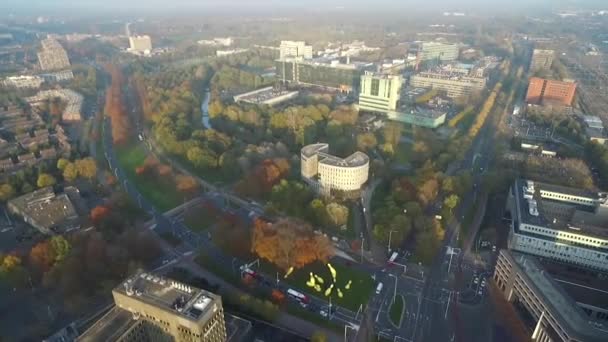 Eindhoven Cityscape Olanda Drone Point View City Downtown — Videoclip de stoc