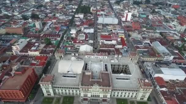 Guatemala City Városkép Légitekintés Drónnézőpont Guatemalában — Stock videók