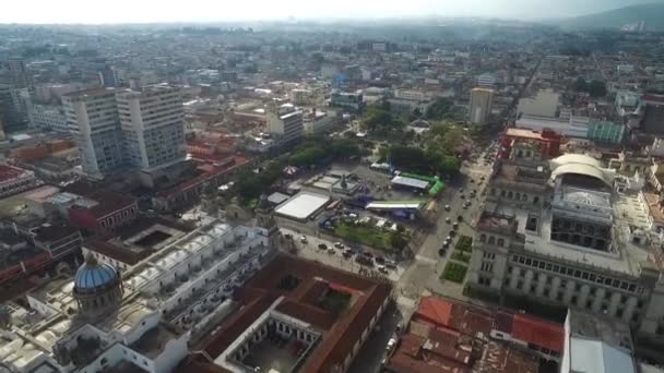 グアテマラ市の景観 空中展望 ドローン ポイント ビュー グアテマラ — ストック動画