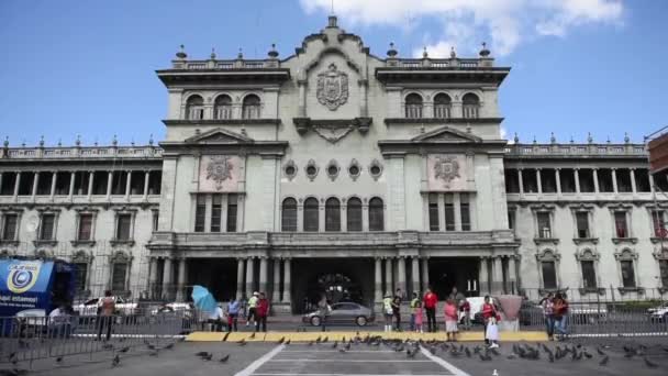 グアテマラ市中心街 旧市街の広場 グアテマラ — ストック動画