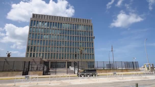 Embajada Estados Unidos Habana Cuba Arquitectura — Vídeo de stock