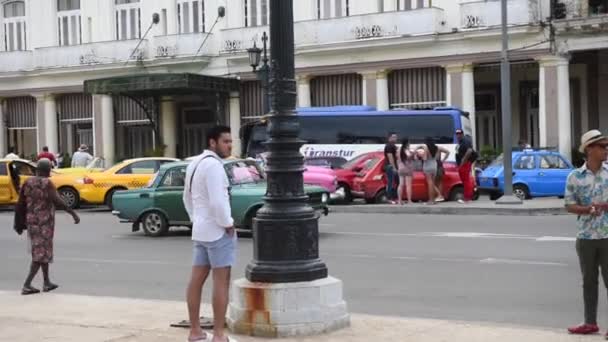 Alte Unikate Havanna Kuba Bunt Sehenswürdigkeiten — Stockvideo