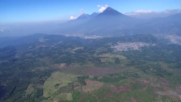 Pacaya Vulkan Guatemala Vackert Landskap Och Natur Drönarens Synvinkel — Stockvideo