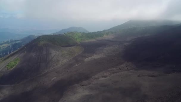 Guatemala Pacaya Volkanı Güzel Peyzaj Doğa Drone Bakış Açısı — Stok video