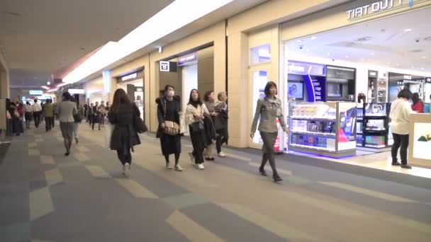 Tokyo Japonya Daki Uluslararası Haneda Havaalanı Çişleri Duty Free Shop — Stok video