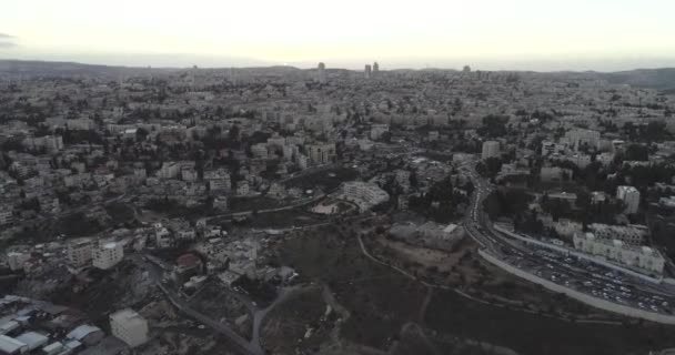 Jerusalem City Israel View Jerusalem Old Town Drone — Stock Video