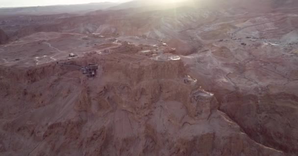 Masada Antiga Fortificação Distrito Sul Israel Parque Nacional Masada Região — Vídeo de Stock