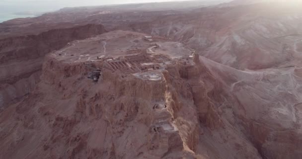 Masada Starověké Opevnění Jižní Části Izraele Národní Park Masada Oblasti — Stock video