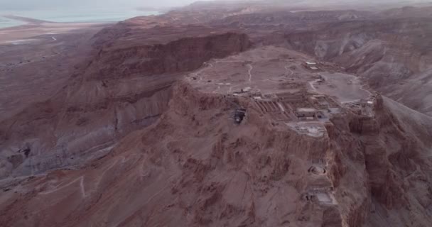 Masada Antigua Fortificación Distrito Sur Israel Parque Nacional Masada Región — Vídeo de stock