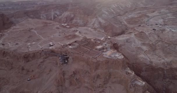 Masada Die Antike Befestigungsanlage Südlichen Bezirk Israels Der Masada Nationalpark — Stockvideo