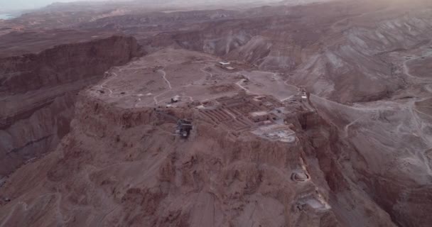 Masada Starověké Opevnění Jižní Části Izraele Národní Park Masada Oblasti — Stock video