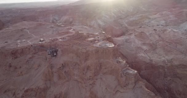 Panie Masada Starożytne Fortyfikacje Południowym Dystrykcie Izraela Park Narodowy Masada — Wideo stockowe