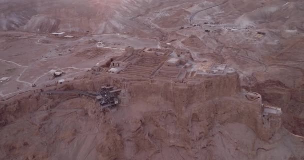 Masada Antica Fortificazione Nel Distretto Meridionale Israele Parco Nazionale Masada — Video Stock