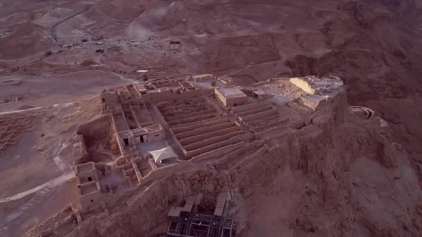 Masada Antigua Fortificación Distrito Sur Israel Parque Nacional Masada Región — Vídeos de Stock