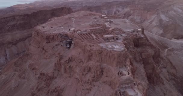 Masada Antigua Fortificación Distrito Sur Israel Parque Nacional Masada Región — Vídeos de Stock