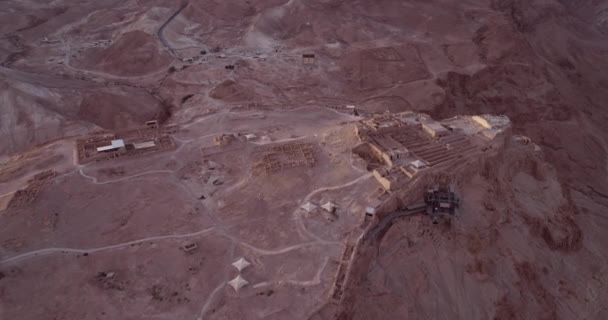 Masada Vagyok Ősi Erődítmény Izrael Déli Körzetében Masada Nemzeti Park — Stock videók