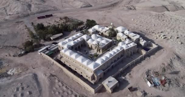 Сайт Наби Мусы Мечеть Пустыне Иудеи Израиль Гробница Пророка Моисея — стоковое видео