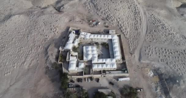 Сайт Наби Мусы Мечеть Пустыне Иудеи Израиль Гробница Пророка Моисея — стоковое видео