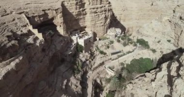 Prat River in Israel. Wadi Qelt valley in the West Bank, originating near Jerusalem and running into the Jordan River near Jericho and the Dead Sea. Nahal Prat, in Judaean Desert.
