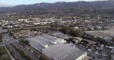 Kaliforniya 'da Santa Barbara City manzarası. ABD. Günaydın, Günbatımı Saati. İHA