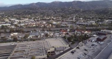 Kaliforniya 'da Santa Barbara City manzarası. ABD. Günaydın, Günbatımı Saati. İHA