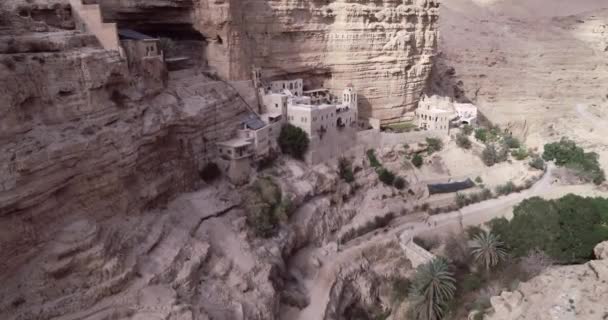 Река Прат Израиле Долина Вади Кельт Западном Берегу Берущая Начало — стоковое видео