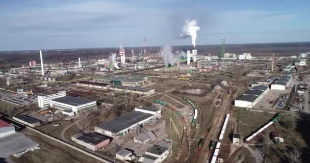 Εργοστάσιο Χημείας Στη Λιθαουνία Achema Στη Jonava City Clear Blue — Αρχείο Βίντεο
