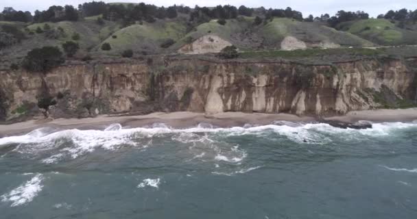Greyhound Rock Country Park Califórnia Ilha Oceano Pacífico Ondas Drone — Vídeo de Stock