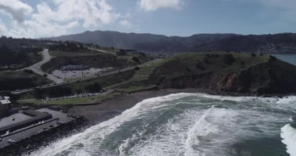 Pacifica Linda Mar Miasto San Mateo County Kalifornia Wybrzeżu Oceanu — Wideo stockowe