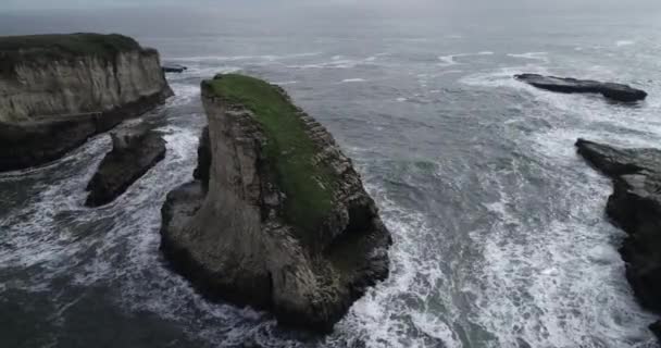 해변에 바위와 캘리포니아요 태평양 — 비디오