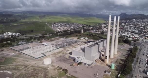 Morro Bay Power Plant Morro Bay Abandonment Power Plant California — Stock Video