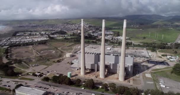 Centrale Elettrica Morro Bay Morro Bay Centrale Elettrica Abbandono California — Video Stock