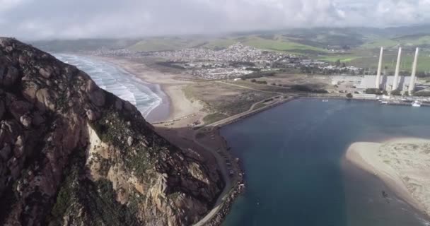 Morro Rock Morro Bay Kalifornien Usa Gamla Vulkaniska Högen Slutet — Stockvideo