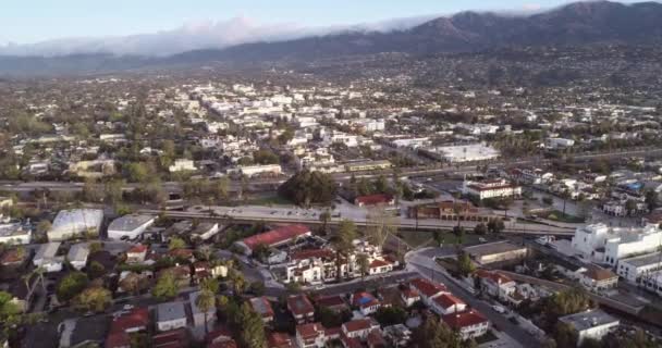Santa Barbara Cityscape California Estados Unidos Buenos Días Sunset Time — Vídeos de Stock