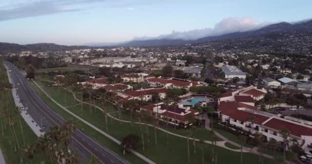 Santa Barbara Cityscape California Stati Uniti Buongiorno Ora Del Tramonto — Video Stock