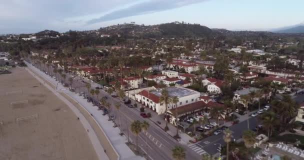 Santa Barbara Cityscape California Stati Uniti Buongiorno Ora Del Tramonto — Video Stock