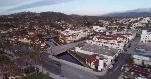 Paysage Urbain Santa Barbara Californie États Unis Bonjour Heure Coucher — Video