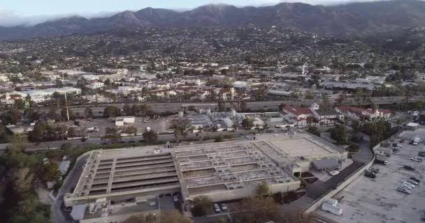 Santa Barbara Cityscape Kaliforniában Egyesült Államok Reggelt Naplemente Drón — Stock videók