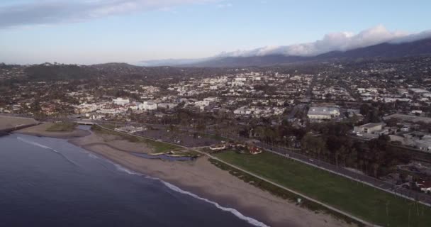 Kaliforniya Santa Barbara City Manzarası Abd Günaydın Günbatımı Saati — Stok video