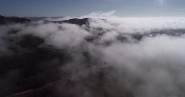 Landscape Nature Clouds California Mountain Background Drone — Stock Video