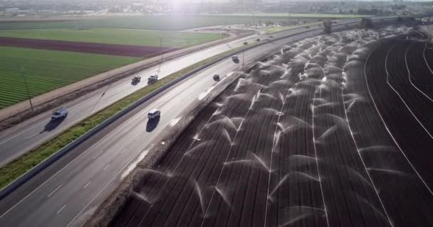 Luftfoto Landbrugsmarker Californien Usa Salinas Dalen Usa Drone – Stock-video