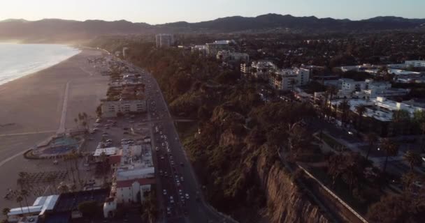 サンタ モニカ ロサンゼルス カリフォルニア州 ドローン — ストック動画
