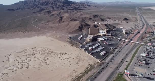 Nevada California Border Primm Valley Resort Casino Nevada Autostrada Sullo — Video Stock