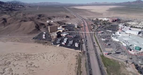 Nevada Kaliforniya Sınırı Nevada Daki Primm Valley Oteli Kumarhanesi Arka — Stok video