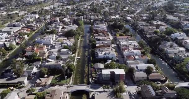 Velencei Csatornák Kaliforniában Velencei Csatorna Történelmi Negyede Los Angeles Kalifornia — Stock videók