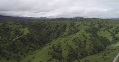 Yukarı Cottonwood Creek Vahşi Yaşam Bölgesi. Los Banos yakınlarında San Luis Barajı 'nda. Kaliforniya mı? ABD. Arka plandaki dağlar. İHA