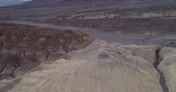 Zabriskie Point Death Valley Californië Verenigde Staten Bergen Woestijn Achtergrond — Stockvideo