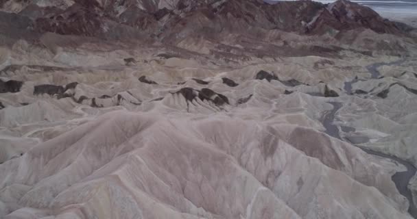 Zabriskie Point Death Valley Kalifornii Usa Hory Poušť Pozadí Dron — Stock video