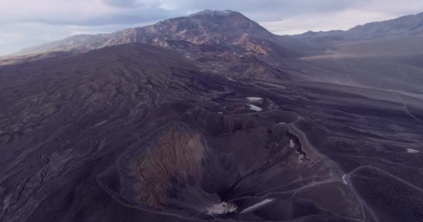 Ölüm Vadisi Güzel Ubehebe Krateri Kaliforniya Güzel Sabah Renkleri Renkli — Stok video