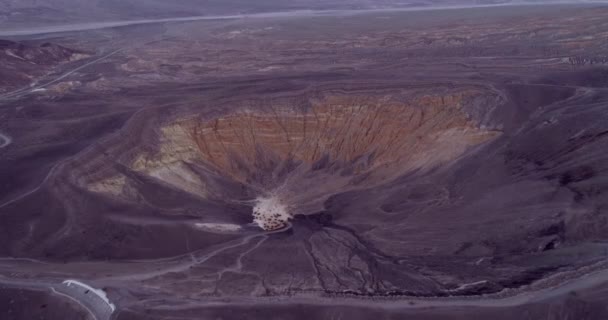 Vale Morte Bela Cratera Ubehebe Califórnia Cores Manhã Bonitas Paisagem — Vídeo de Stock